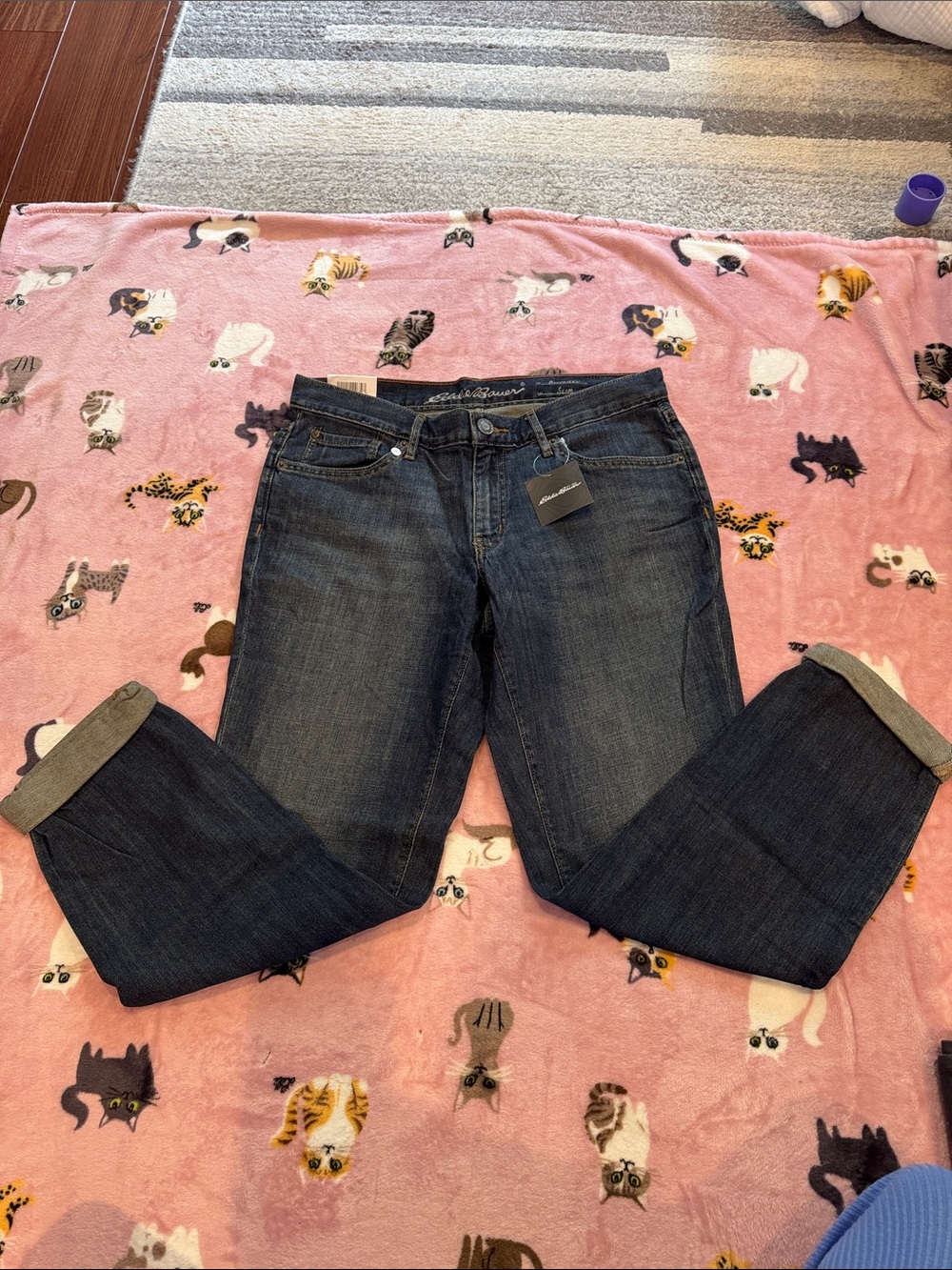 EDDIE BAUER - women’s boyfriend jeans dark wash 👖